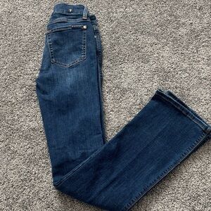 7 For All Mankind Women's Dark Blue Boot Cut Jeans